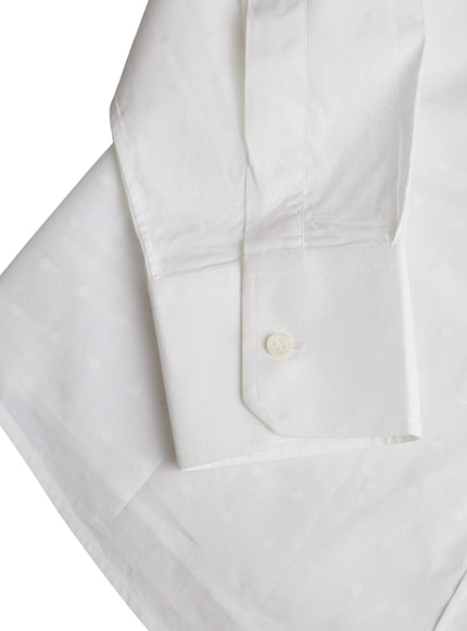 Dolce & Gabbana white logo cotton shirt cuff detail