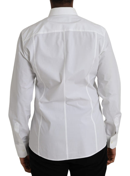 Dolce & Gabbana white cotton formal dress shirt back view