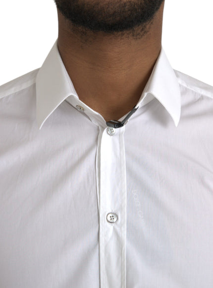 Close-up of Dolce & Gabbana shirt collar and buttons