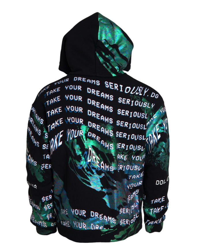 Dolce & Gabbana multicolor print hooded sweatshirt back view