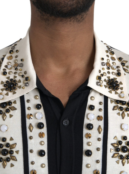 Close-up of Dolce & Gabbana shirt collar embellishments