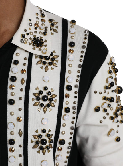 Detail of embellishments on Dolce & Gabbana shirt sleeve