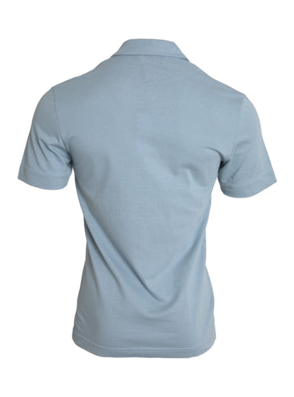 Dolce & Gabbana light blue polo T-shirt back view