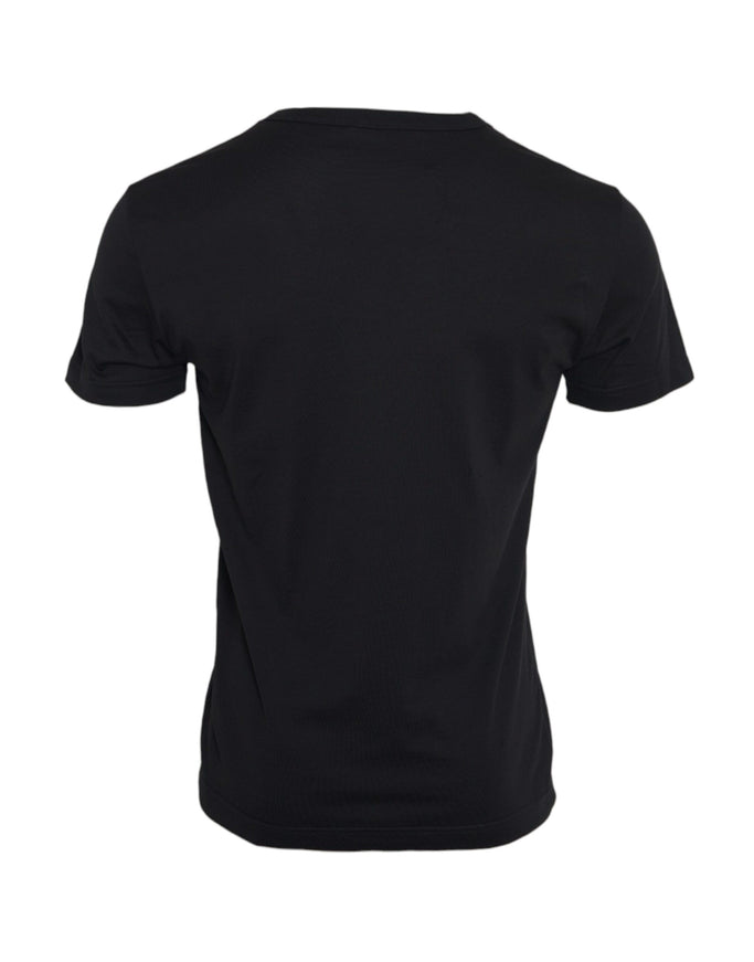 Dolce & Gabbana black cotton T-shirt back view