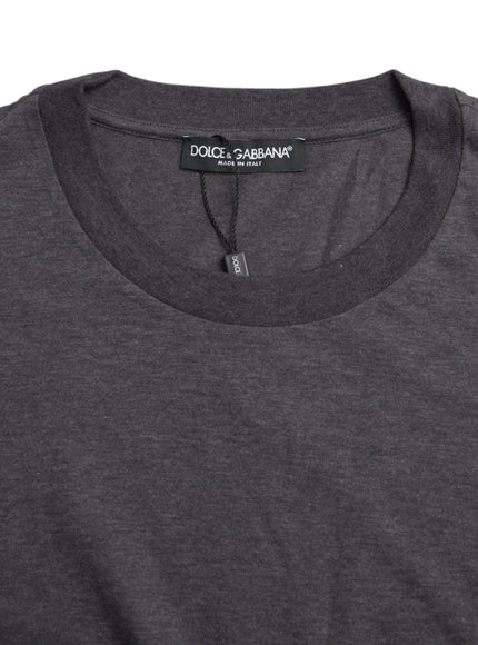 Dolce & Gabbana gray cotton t-shirt close-up label