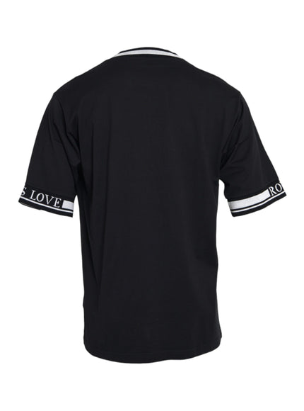 Dolce & Gabbana black graphic t-shirt back view