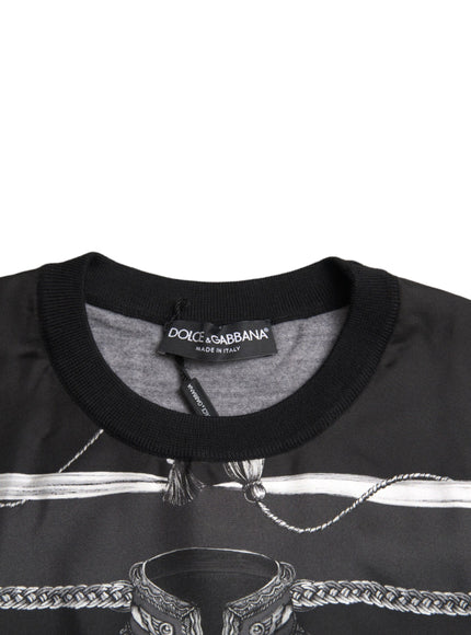 Close-up of Dolce & Gabbana label on black t-shirt