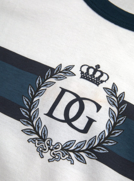 Close-up of Dolce & Gabbana logo on cotton t-shirt