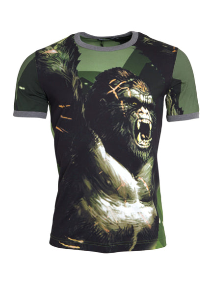 Dolce & Gabbana Green Gorilla T-shirt front view