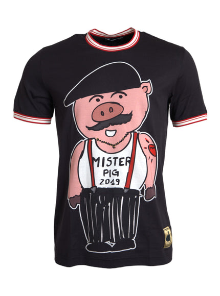 Dolce & Gabbana black Year of the Pig t-shirt front view