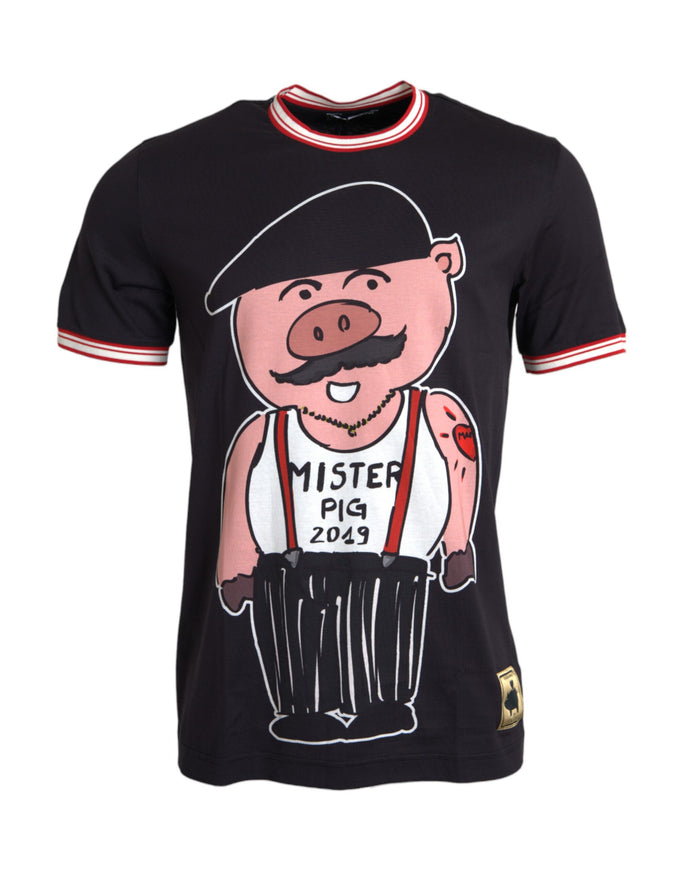 Dolce & Gabbana black Year of the Pig t-shirt front view