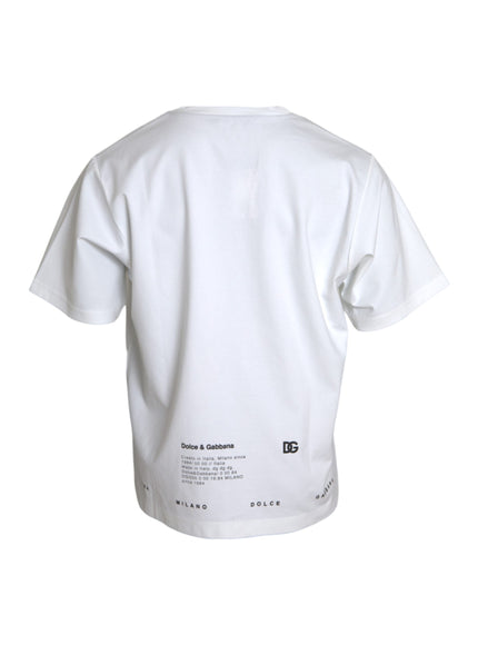 Dolce & Gabbana white t-shirt back view with logo details