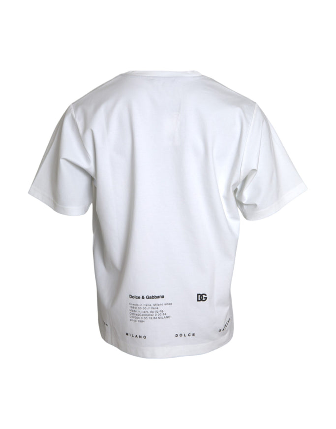 Dolce & Gabbana white t-shirt back view with logo details