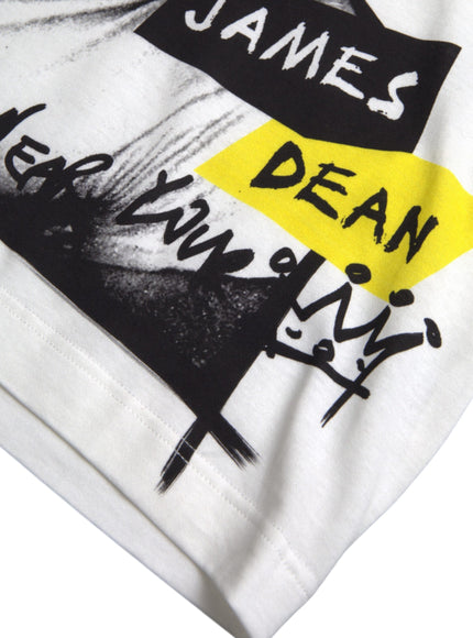 Close-up of James Dean graphic on Dolce & Gabbana t-shirt