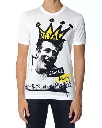 Dolce & Gabbana white graphic t-shirt with James Dean print