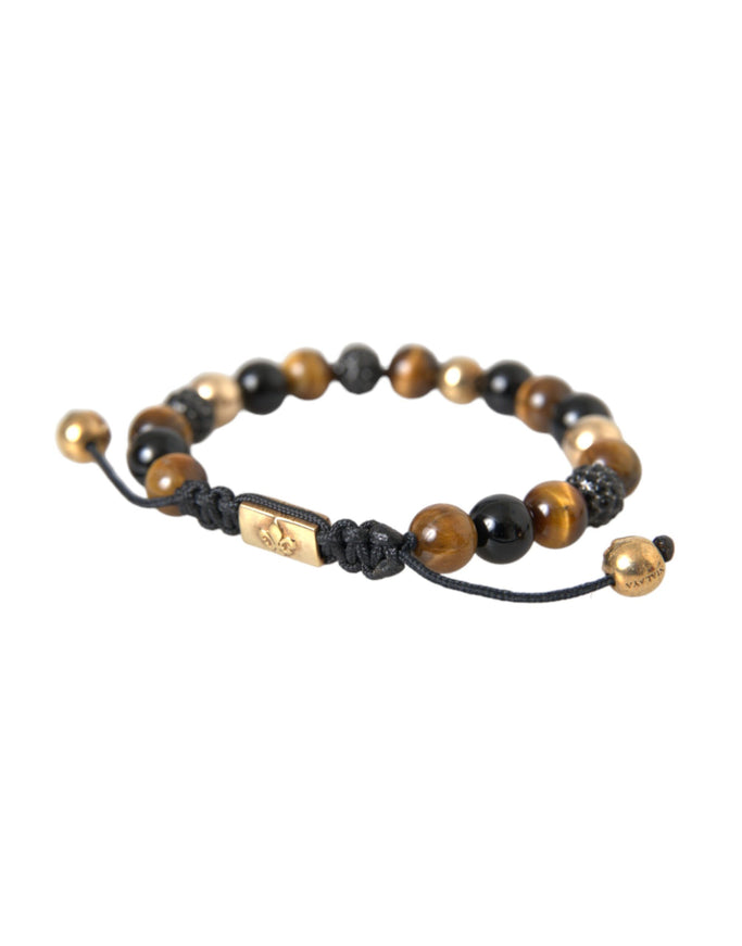 Nialaya Tiger Eye Stone Bracelet angled view