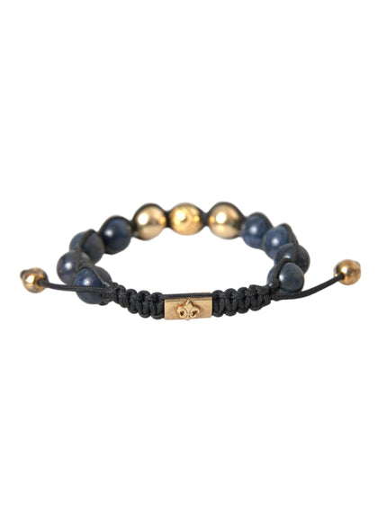 Nialaya bracelet with blue and gold beads