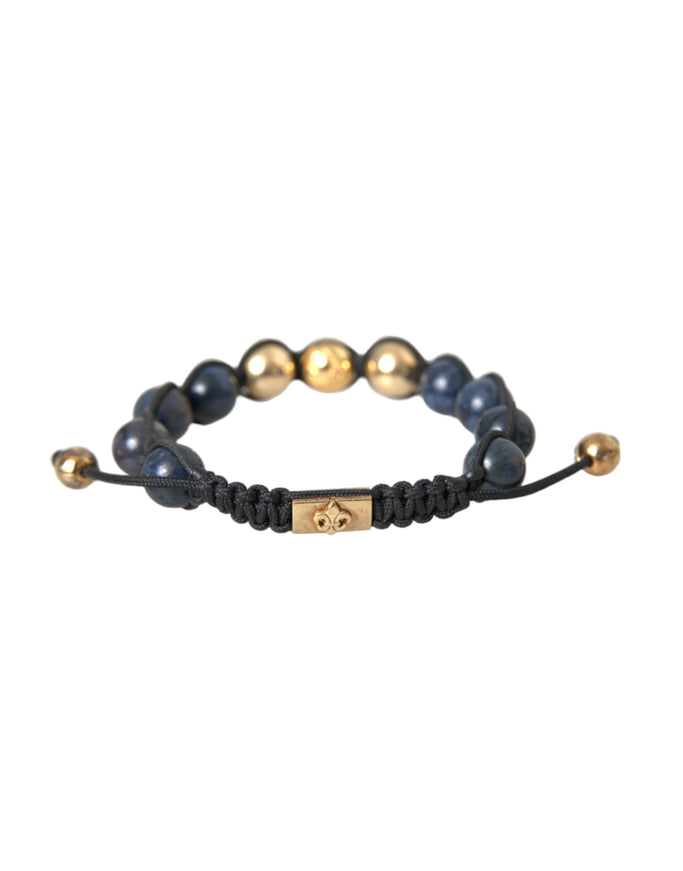 Nialaya bracelet with blue and gold beads