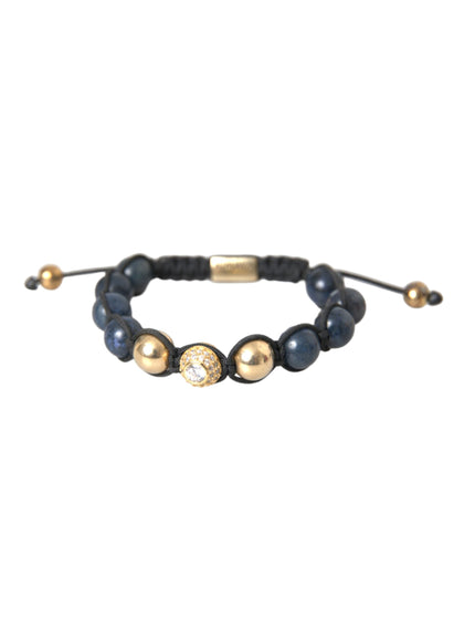 Front view of Nialaya bracelet with gold accents