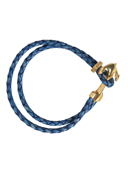 Elegant Nialaya Blue Anchor Bracelet for Men