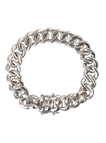 Nialaya sterling silver curb link bracelet for men