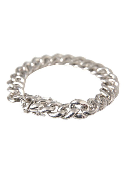 Nialaya sterling silver curb link bracelet for men