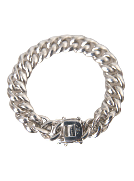 Nialaya sterling silver curb link bracelet for men