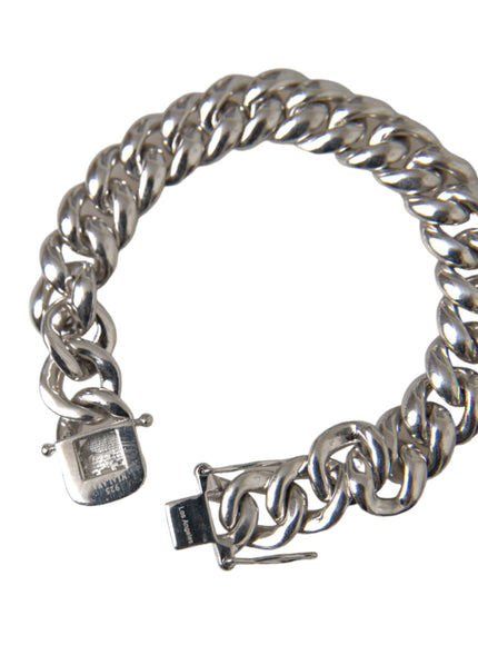 Nialaya sterling silver curb link bracelet for men