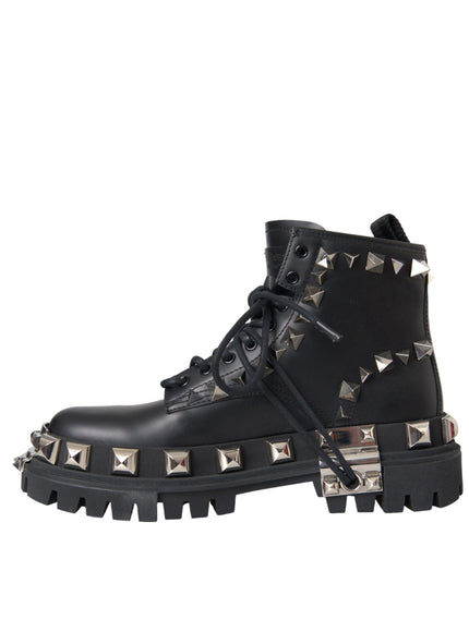 Opposite side view of Dolce & Gabbana studded boots