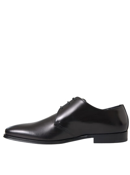 Dolce & Gabbana black leather Derby shoe opposite side view