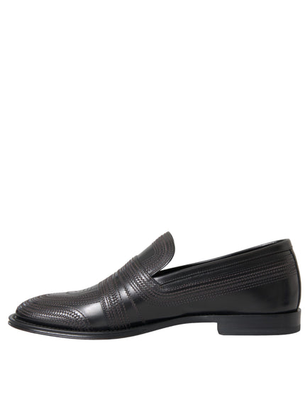 Dolce & Gabbana black leather loafer opposite side