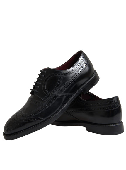 Pair of Dolce & Gabbana leather oxford shoes stacked