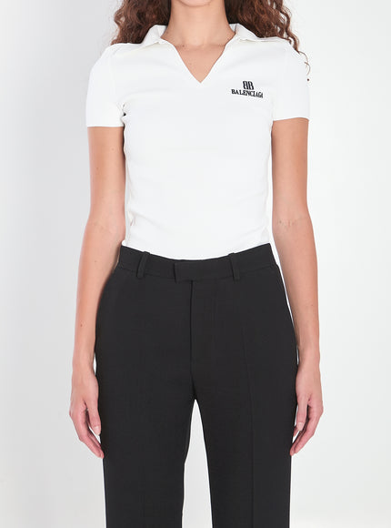 Balenciaga T-shirt With V-neckline White