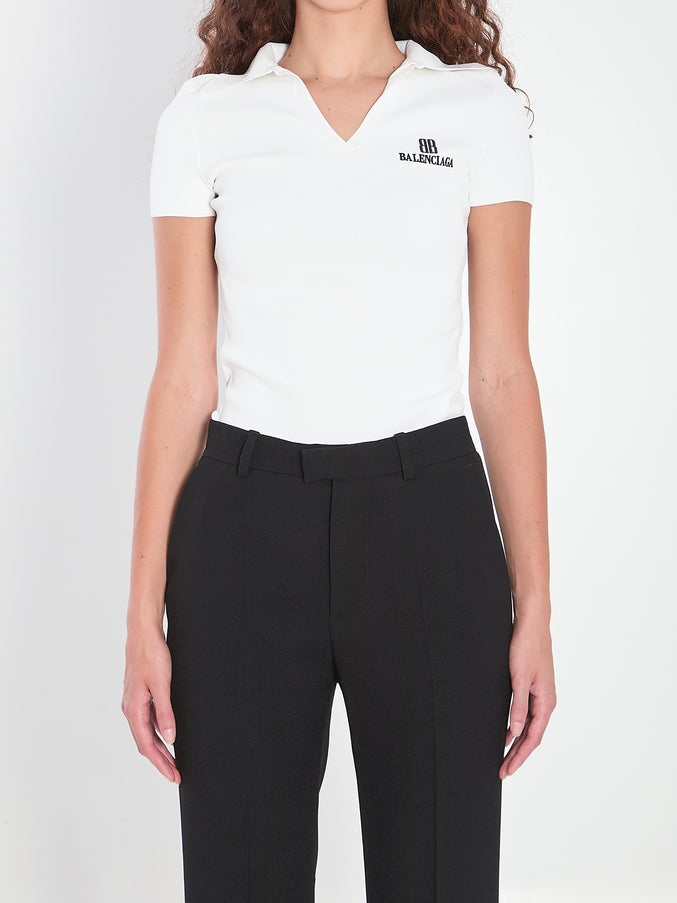 Balenciaga T-shirt With V-neckline White