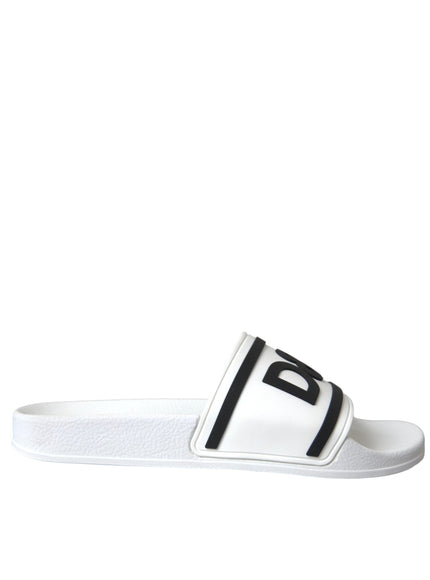 Dolce & Gabbana white black sandal side view