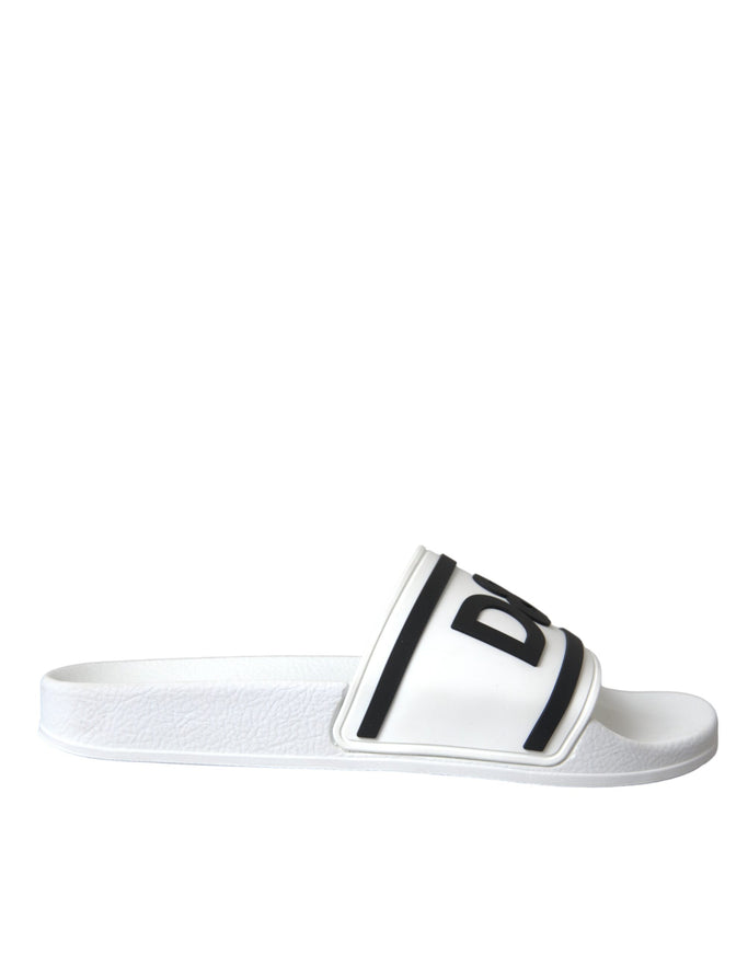 Dolce & Gabbana white black sandal side view