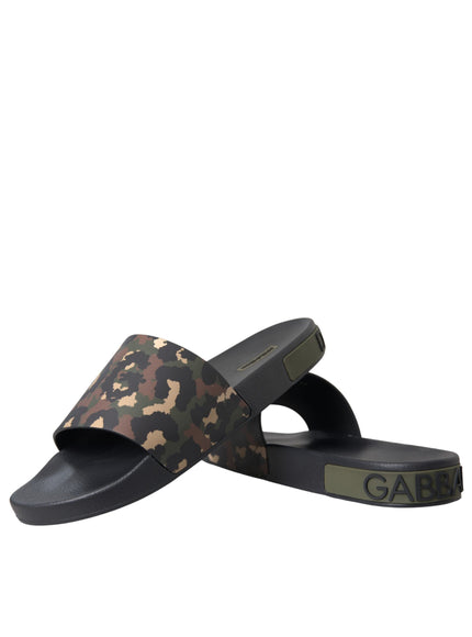 Dolce & Gabbana camouflage sandals stacked view