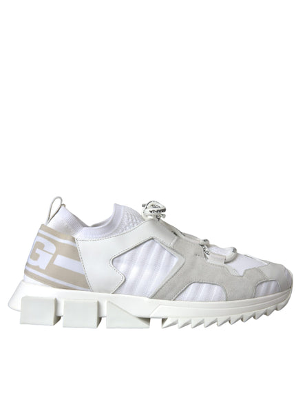 Dolce & Gabbana white mesh Sorrento sneakers side view