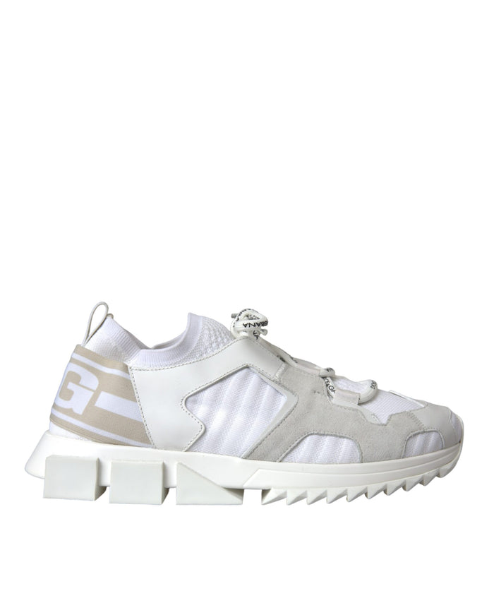 Dolce & Gabbana white mesh Sorrento sneakers side view