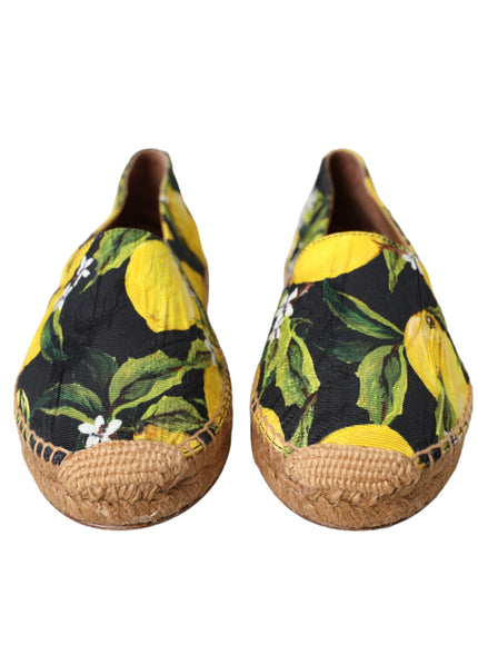 Front view of Dolce & Gabbana lemon espadrilles