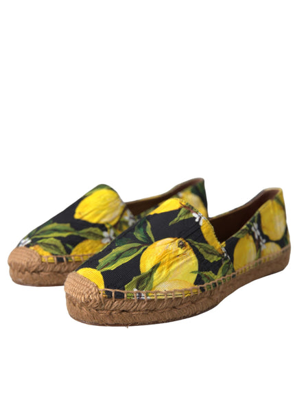 Angled view of Dolce & Gabbana lemon slip-on shoes