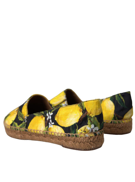 Back view of Dolce & Gabbana lemon espadrilles