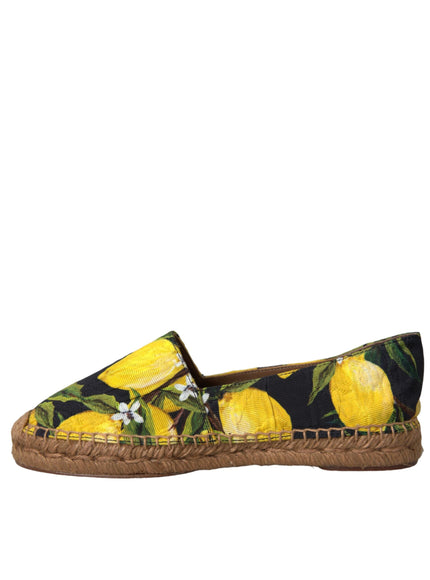 Opposite side view of Dolce & Gabbana lemon espadrilles