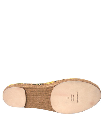 Sole view of Dolce & Gabbana lemon espadrilles