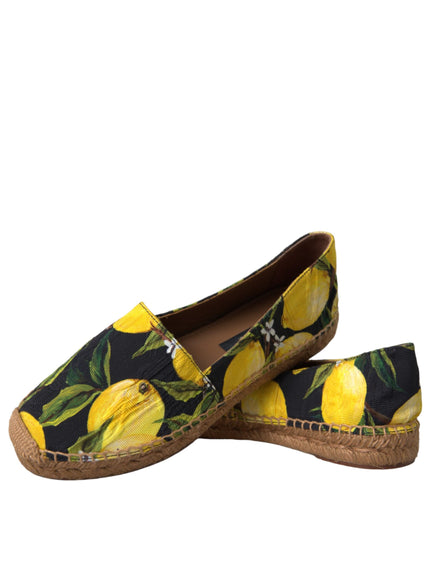 Pair of Dolce & Gabbana lemon slip-on espadrilles