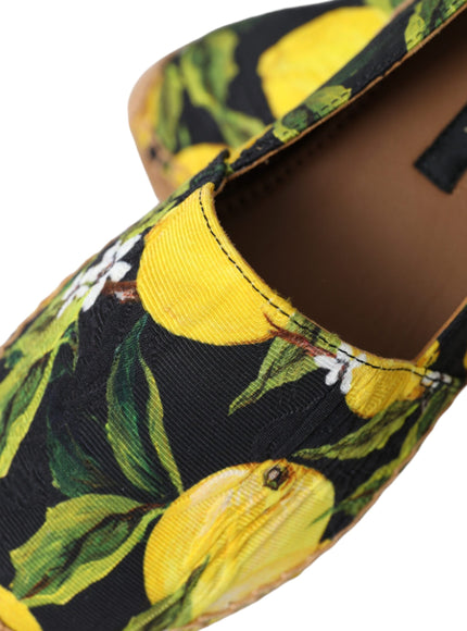 Close-up of Dolce & Gabbana lemon espadrille design