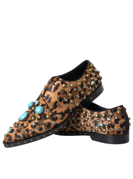 Pair of Dolce & Gabbana leopard dress shoes