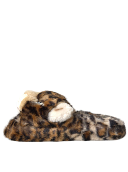 Dolce & Gabbana Brown Tiger Slippers Flats Sandals Shoes