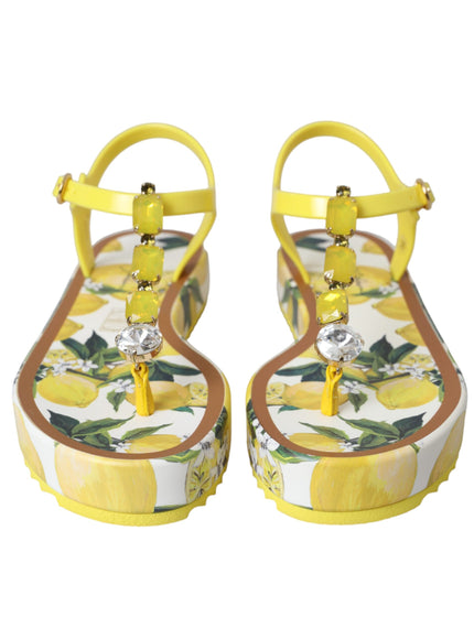 Dolce & Gabbana Lemon Beachwear Flat Sandals