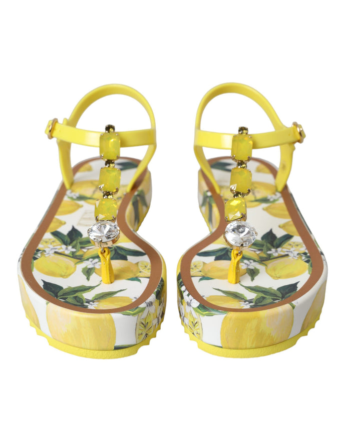 Dolce & Gabbana Lemon Beachwear Flat Sandals